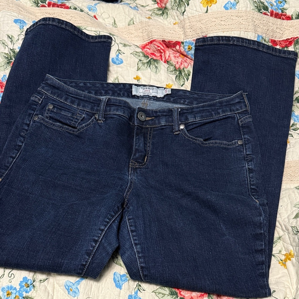 torrid Dark Indigo Straight-Leg Jeans 12 short